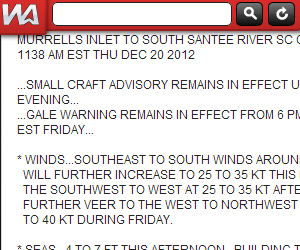 National Weather Service Watches and Warnings